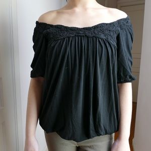 Black Off-The-Shoulder Blouse